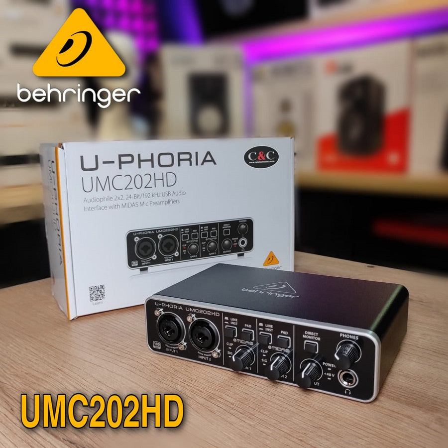 BEHRINGER UMC202HD INTERFAZ DE AUDIO