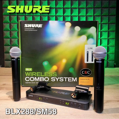 SHURE BLX288/SM58 MICROFONO DOBLE INALAMBRICO