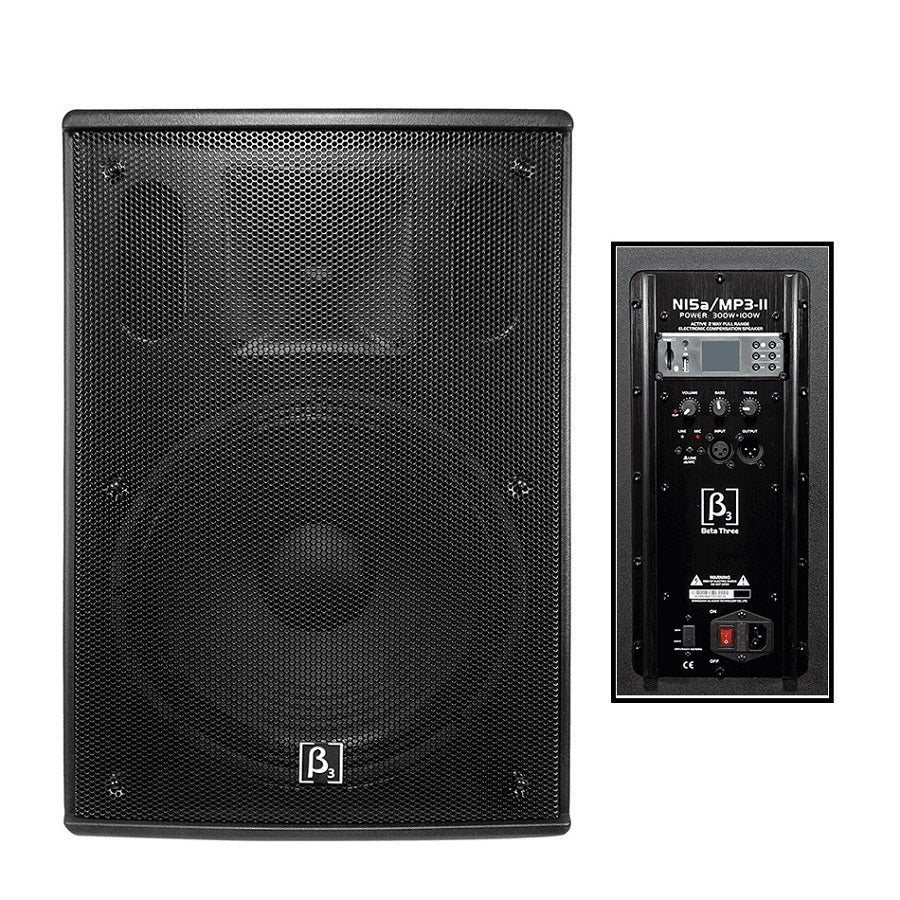 BETA 3 N15AMP3II CABINA ACTIVA DE 15 PULGADAS CON PUERTO USB Y BLUETOOTH