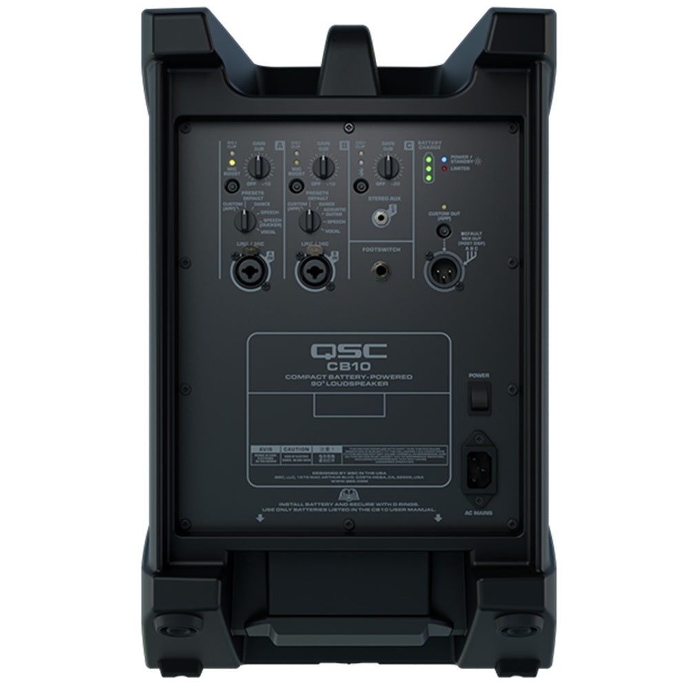 QSC CB10 SISTEMA DE ALTAVOZ COMPACTO DE 10'' BLUETOOTH ALIMENTADO POR BATERÍA