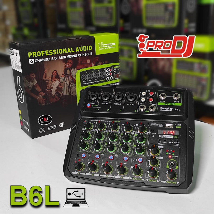 PRO DJ B6L CONSOLA ANALOGA DE 6 CANALES