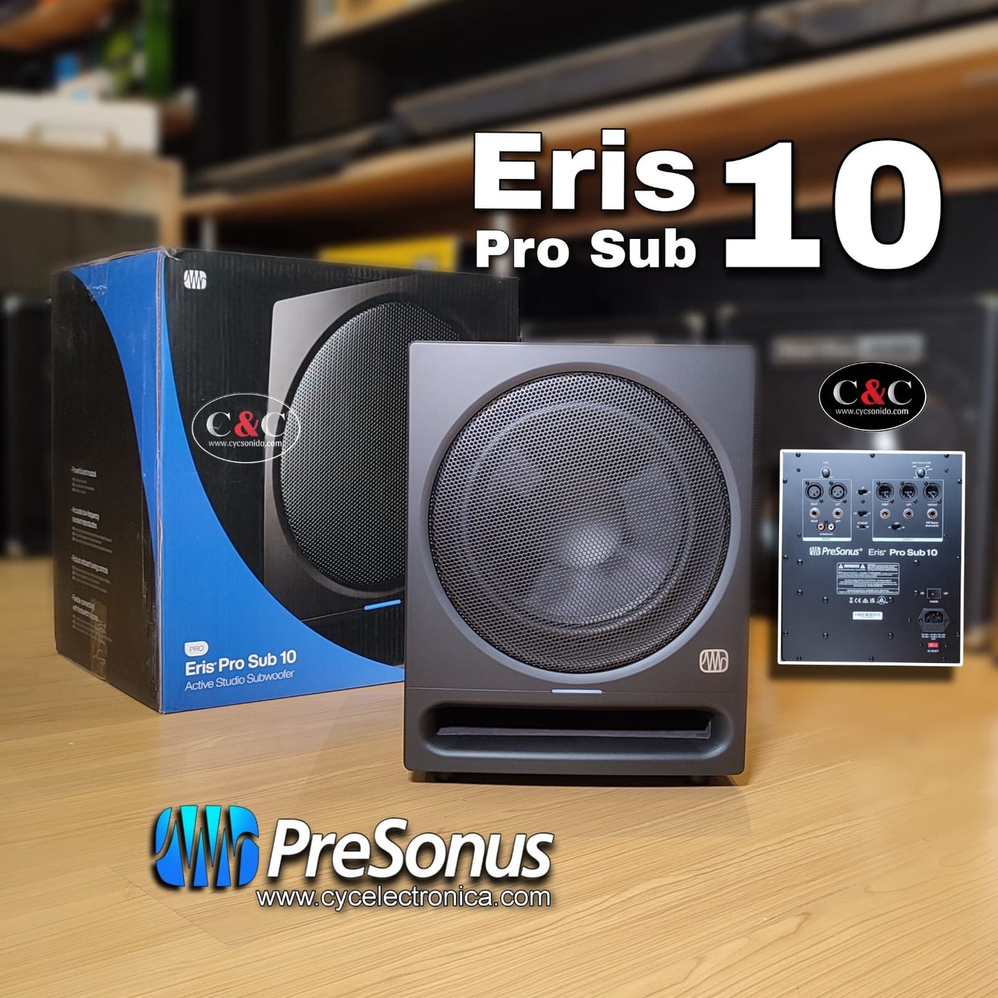 PRESONUS ERIS PROSUB10 SUBWOOFER DE ESTUDIO ACTIVO 10''