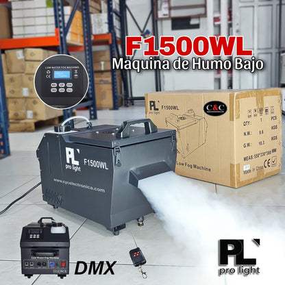 PRO LIGHT F1500WL MAQUINA DE NIEBLA O HUMO BAJO