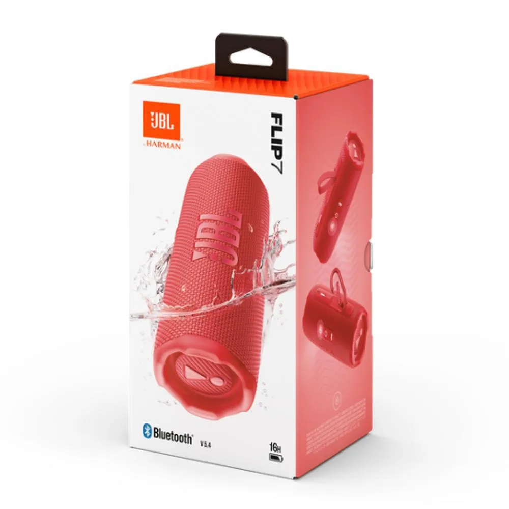 JBL FLIP7 ROJO BOCINA RECARGABLE PORTATIL BLUETOOTH