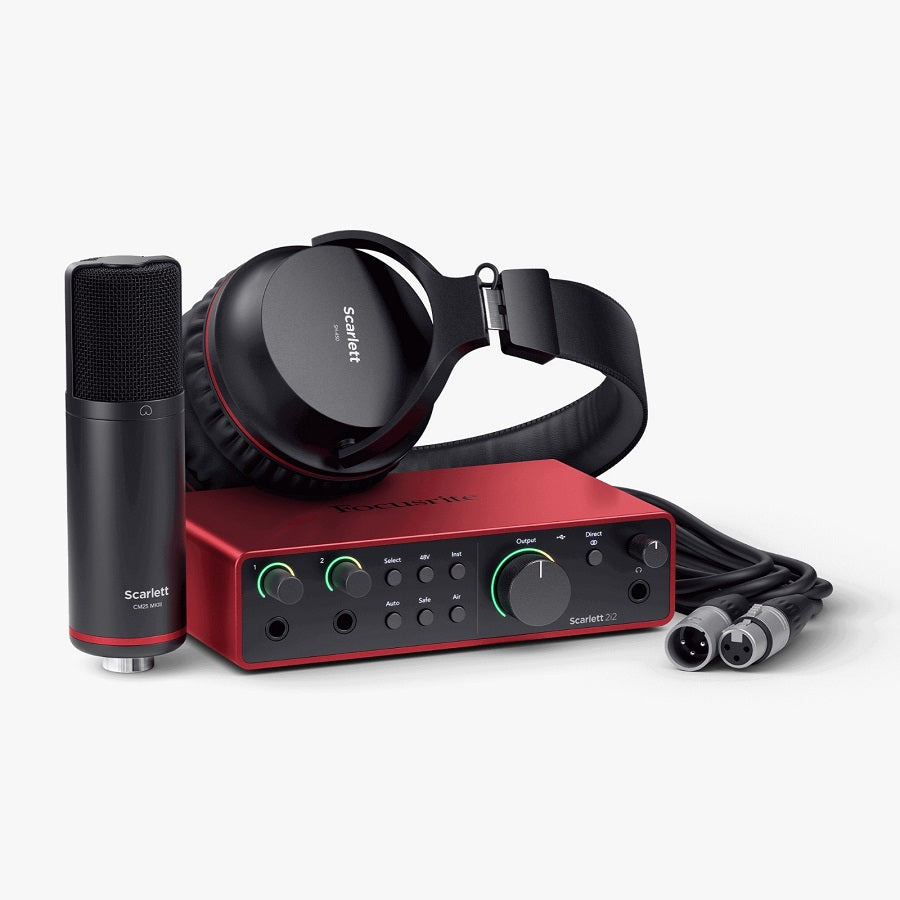 FOCUSRITE SCARLETT 2I2 MK4 STUDIO COMBO DE GRABACION