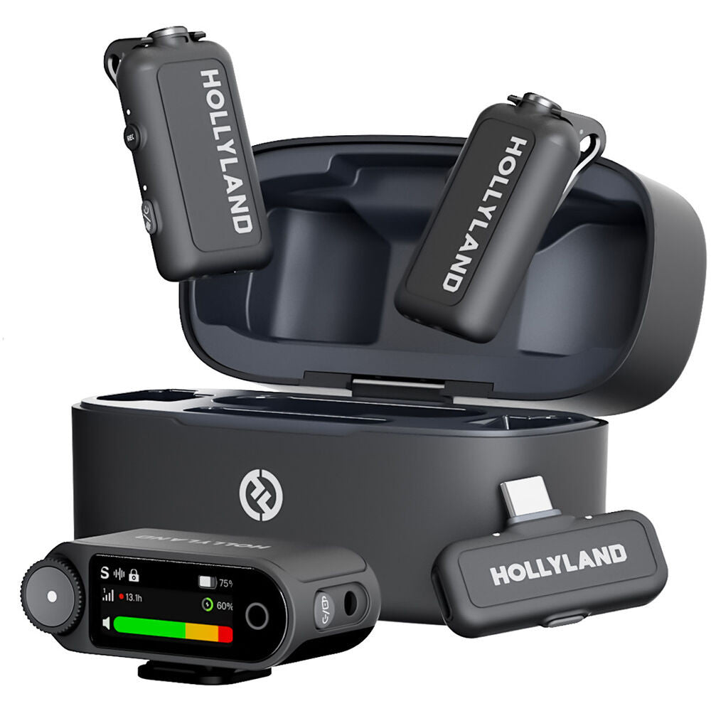 HOLLYLAND LARK MAX 2 COMBO MICROFONOS INALAMBRICOS DE SOLAPA PARA 2 PERSONAS