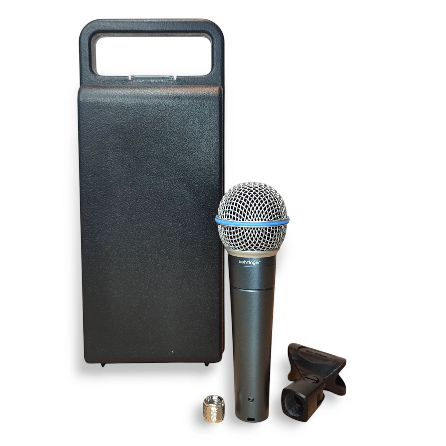 Micrófono Behringer BA 85A con estuche rígido, adaptador y clip de montaje incluidos