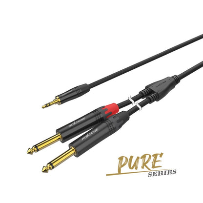 ROXTONE  PACC280L0020 CABLE 1ST 3.5MM X 2PLUG 6.3MM MONOFONICO 2MTS