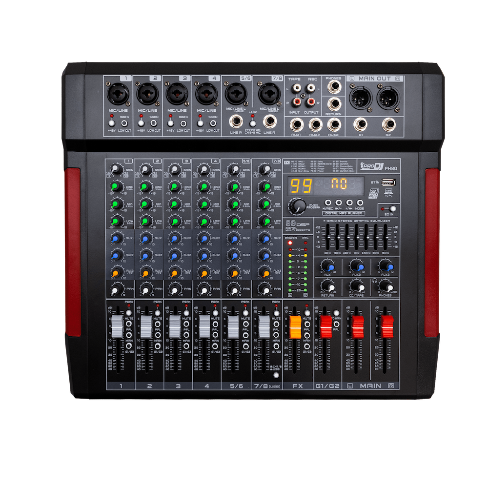 PRO DJ PH80 CONSOLA ANALOGA DE 8 CANALES