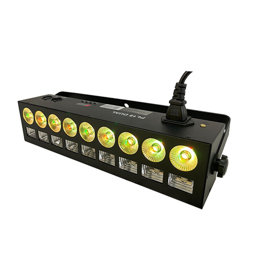 PL18 DUAL Luz de Relleno 50W 9 Led RGW 4 en 1 – 9 Led UV PRODJ