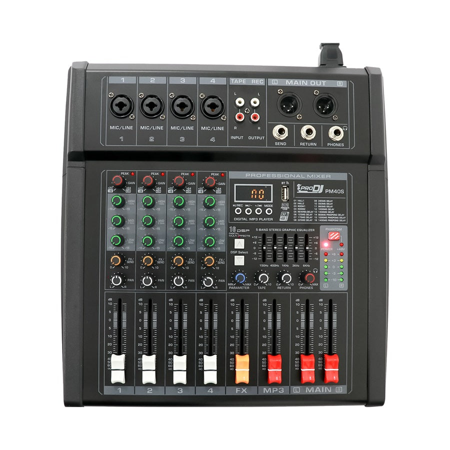 PRO DJ  PM40S CONSOLA ANALOGA 4 CANALES