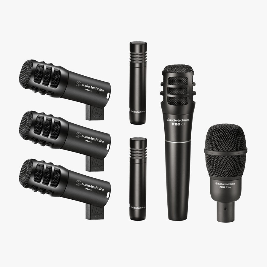 Audio-Technica PRO-DRUM7 Pro Series Juego de micrófonos para batería (7 piezas)