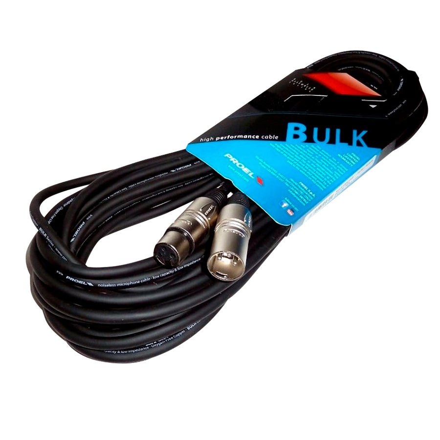 PROEL BULK250LU6 EXT XLR MACHO-HEMBRA DE 6 METROS