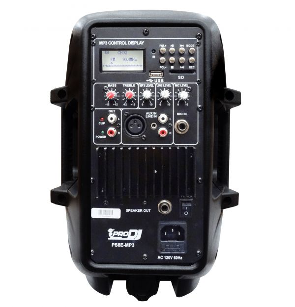 CABINA ACTIVA PRODJ 80W PS8E-MP3