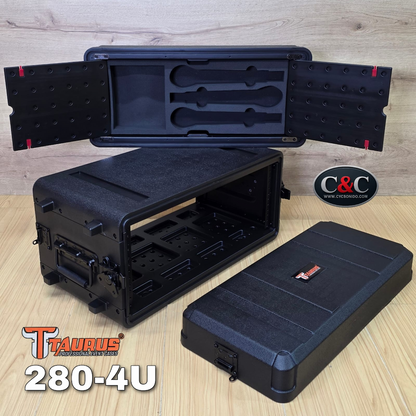 TAURUS 280-4U CASE RACK 4 CUERPOS 3 ESPACIOS PARA MICROFONOS