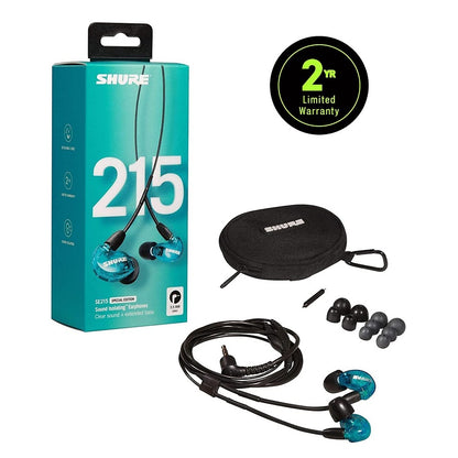 SHURE SE215-SPE AURICULARES  AZUL TRANSPARENTE