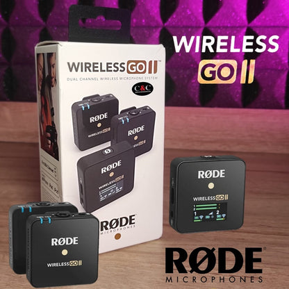 Sistema de micrófono inalámbrico digital compacto (2.4 GHz, negro) WIRELESS GO II NEGRO