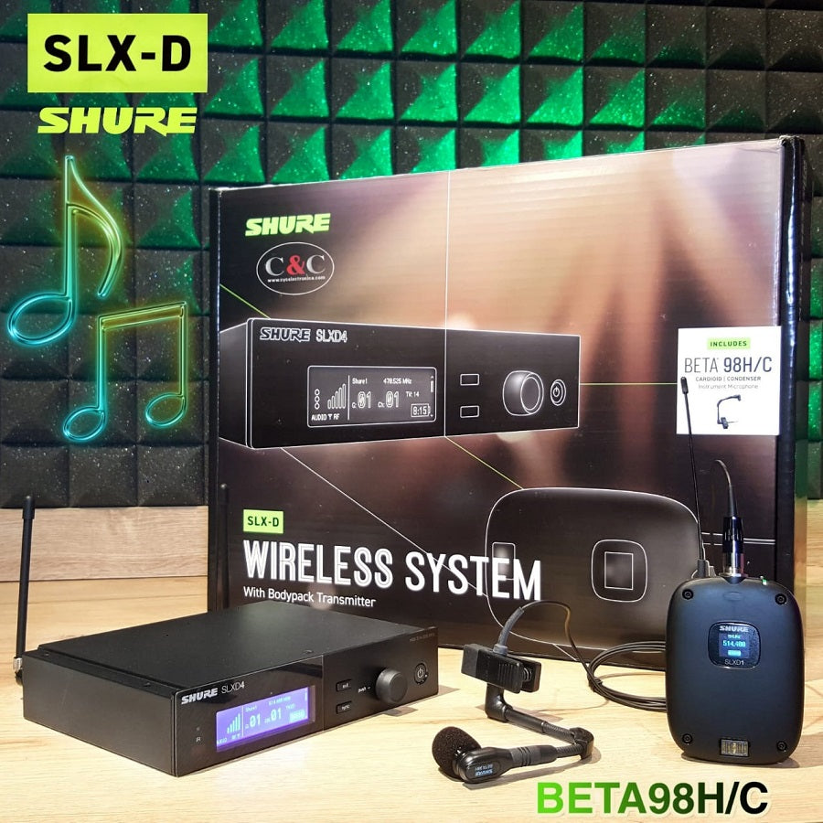 SHURE SLXD14/B98H MICROFONO INALAMBRICO PARA INSTRUMENTOS DE VIENTO