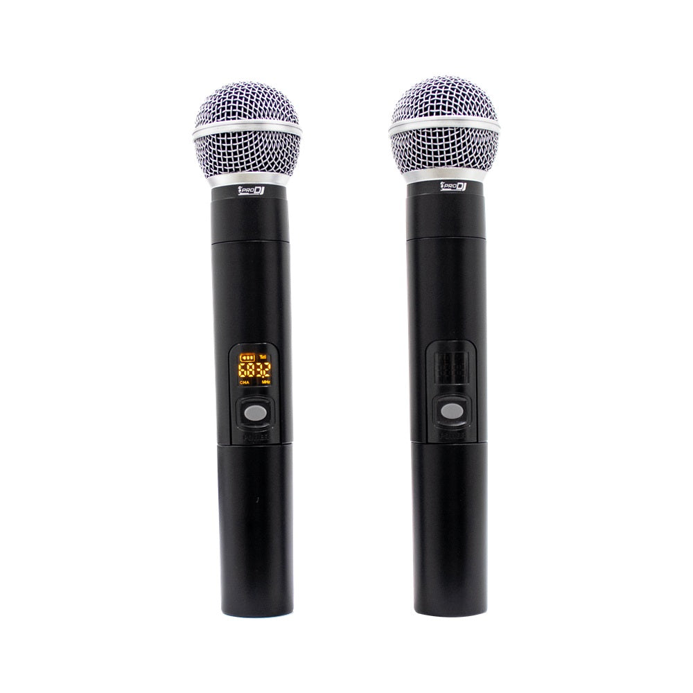 PRO DJ UHF-1222M MICROFONO DOBLE INALAMBRICO