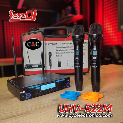 Micrófono doble Prodj UHV522M