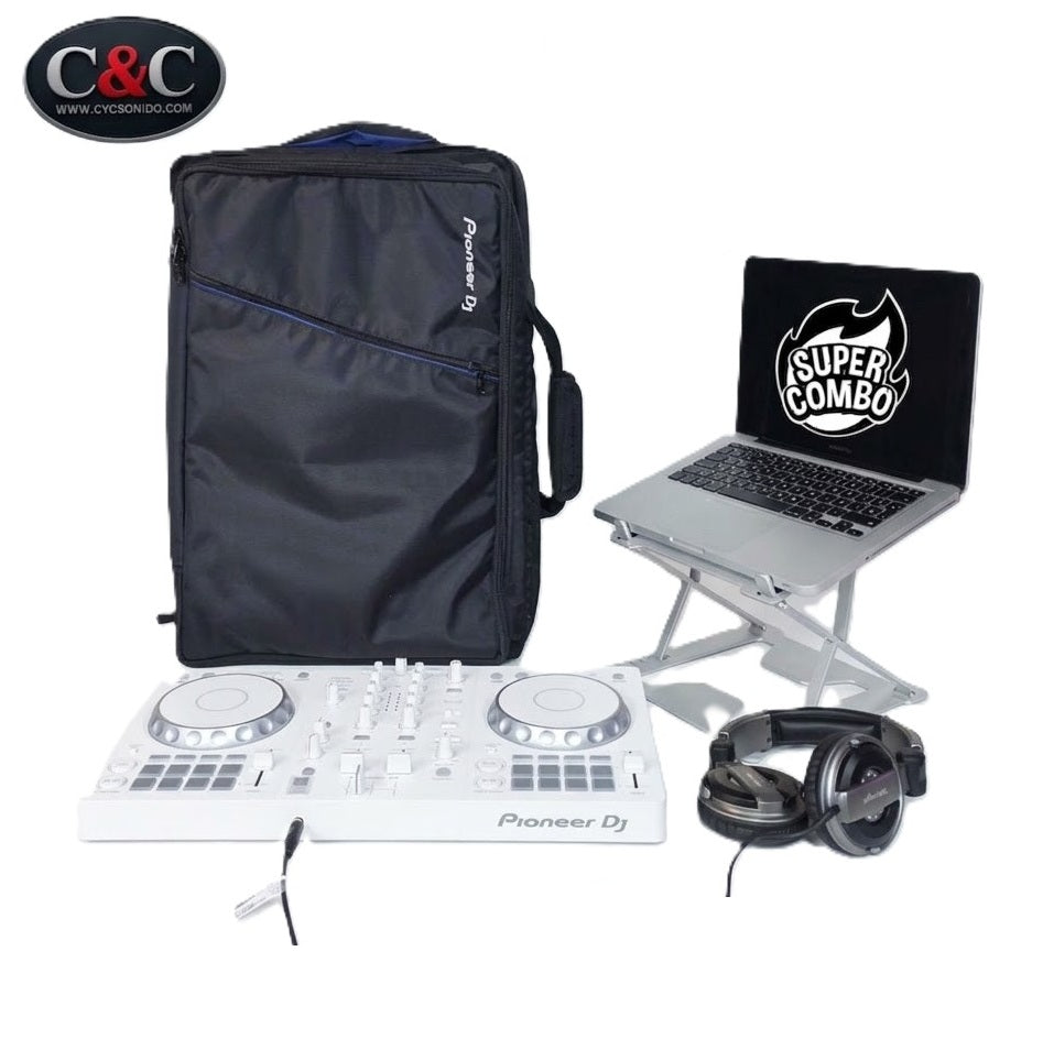 COMBO PIONEER DDJ-FLX4W C/ MALETA AUDIFONO , BASE LAPTOP Y MALETA