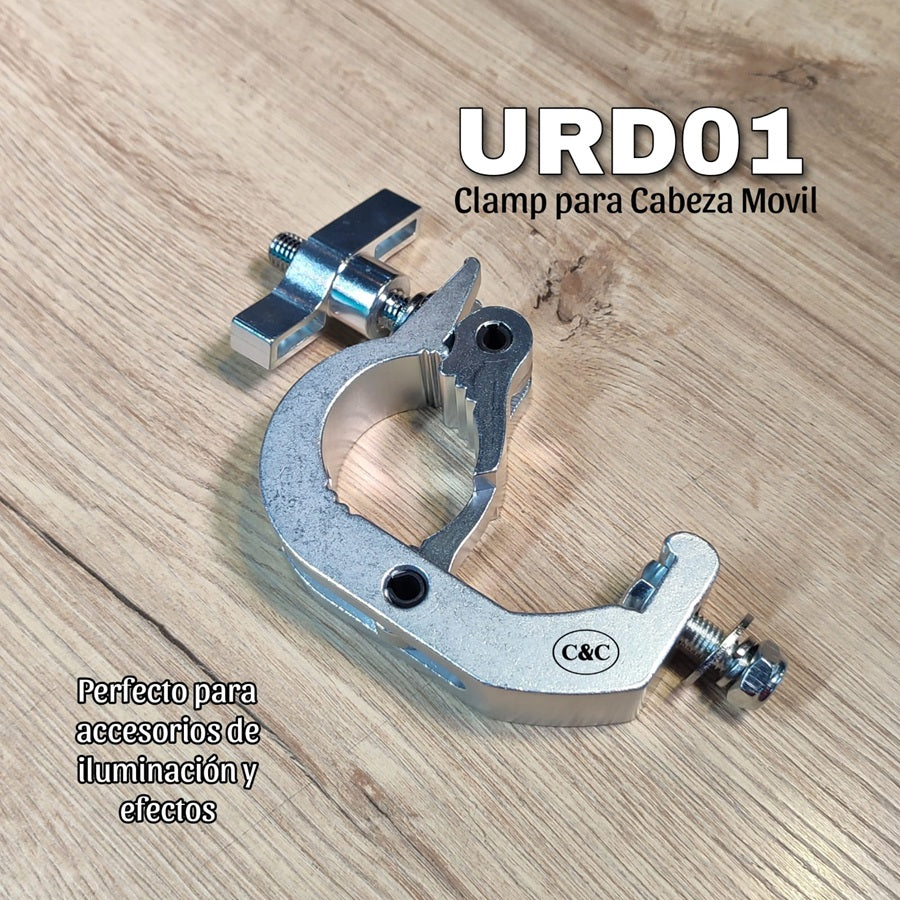 Clamp en Aluminio para luces en estructura Truss URD01