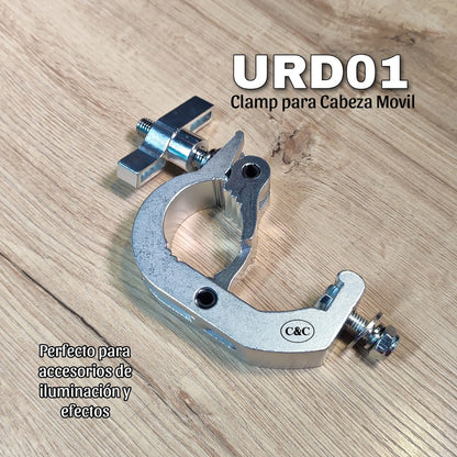 Clamp en Aluminio para luces en estructura Truss URD01